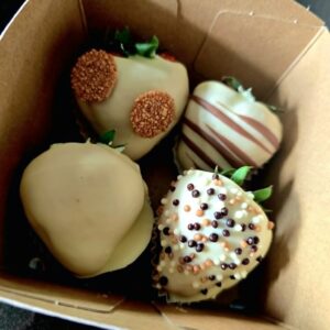 Chocolade aardbeien - Witte chocolade mix