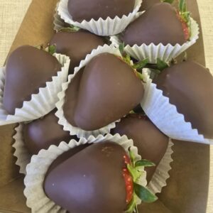 Chocolade aardbeien - zwarte chocolade