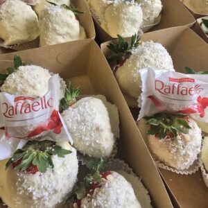 Chocolade aardbeien - Raffaello