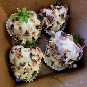 Chocolade aardbeien - Chocoladekrullen