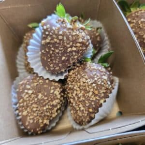Chocolade aardbeien - Nootjes